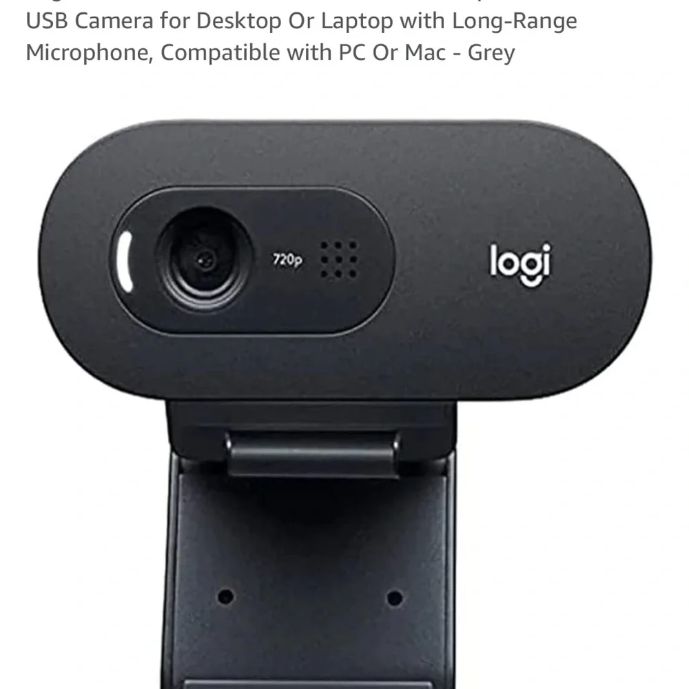 Webcam video calls microphone zoom long range Logitech C505 HD Black